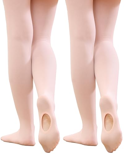 Hiltzo Girls Ballet Convertible Tights, Ultra Soft...