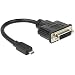 Produktbild Delock 65563 HDMI/DVI Adapter [1x HDMI-Stecker D Micro - 1x DVI-Buchse 24+5pol.] Schwarz 20.00cm