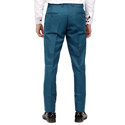 Image of KUNDAN Slim Fit Men Polyester Viscose Blend Trousers