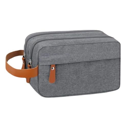 Bolsa Necessaire Organizador Unissex – Compacta e Prática para Viagens e Uso Diário (Cinza)