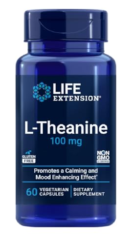 Life Extension - L-Teanina 100mg - 60 Cápsulas Vegetarianas, Relajación y Bienestar Mental