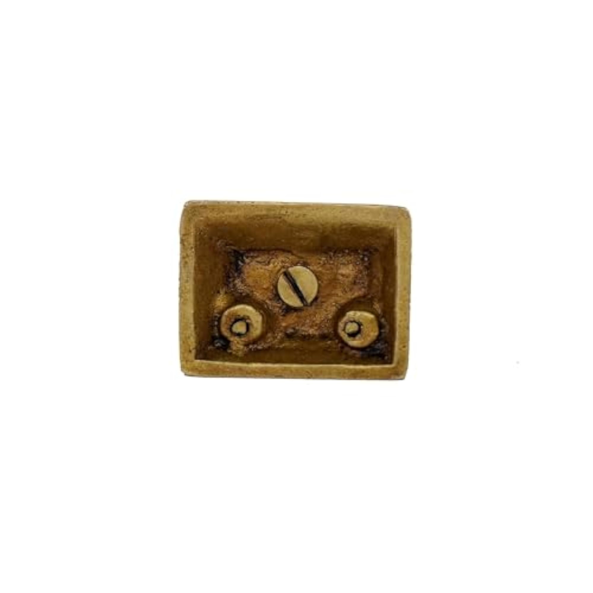 Brass Frame Right Trunked Ganesh Idol for Home Temple Decor