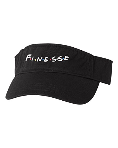Go All Out Adjustable Black Adult Finesse Embroidered Visor Dad Hat