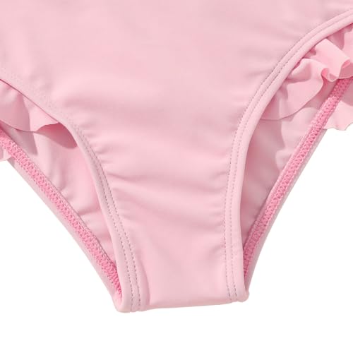 Girls Bikini Set 3-Piece Swimsuit with Kimono Cover Up | Floral Print Ruffles Quick Dry Bathing Suit for Toddler Kids3