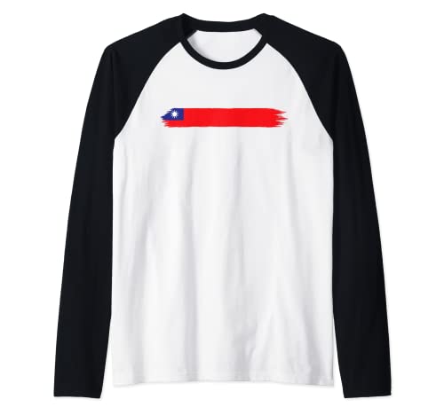 Taiwan Flag Raglan Baseball Tee for Women and Men