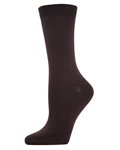 Image of MeMoi Women's Flat-Knit Rayan Blend Crew Socks