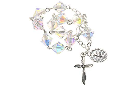 Catholic Woman Rosary Bracelet Made with Gemstone, Austrian Crystal, Glass OR Sport Beads4