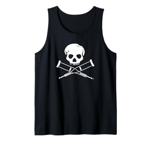 Jackass Skull And Crutches Logo Débardeur