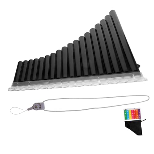 Toddmomy Pan Flute for Beginners Professionals 18 Pan Flutes Black Recorder Instrument
