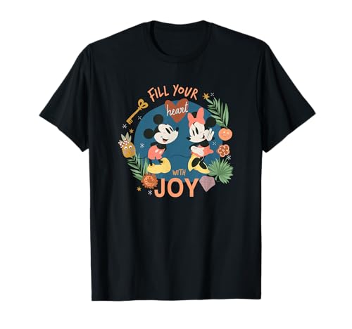 T-shirt Mickey & Minnie Disney Fill Your Heart with Joy en coton doux
