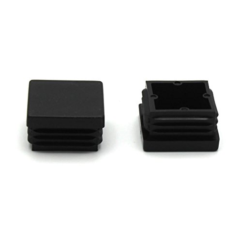 20 Stück mai® Vierkant-Rohrstopfen Lamellenstopfen 30 x 30 mm schwarz Cover