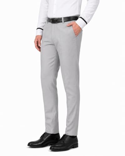 Image of Men's Slim Fit Formal Trousers | Office & Business Wear | Men's Solid Formal Pants (256)