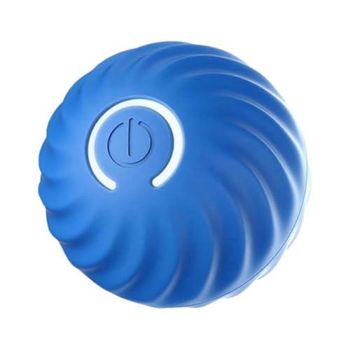 JOYHAPPST Elektronischer Hundespielzeug-Ball, intelligenter beweglicher Ball, automatischer Spring-Hundeball, Haustier-Rollball, Spielzeug für Welpen, Geburtstagsgeschenke, Blau