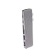 Produktbild Grau 6-in-1-Hubadapter Dual USB C-Hub USB 3.1 Typ-C-Hub Aluminium mit Thunderbolt 3 Port