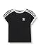 adidas, 3Stripes Tee, Maglia Manica Corta, Nero Bianco, 6-7A, Unisex Bambino