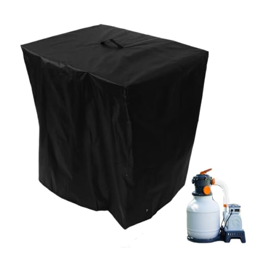 Milisten Waterproof Garden Pond Pump Filter Cover Small 24.40X21.65X19.68In Replacement with Drawstring for Outdoor Pool Equipment Protection