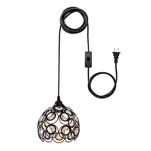 Lampe à suspension noire cristal réglable luminaire plafond cuisine