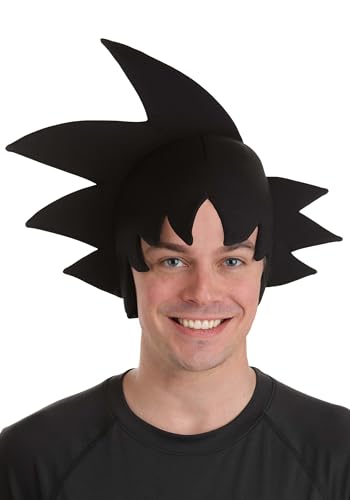 Mens Dragon Ball Z Goku Wig | Costume Headpiece for Anime Cosplay | Adult Halloween Party and Convention Adventures Standard