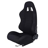 asientos deportivos homologados para coche Marca Modauto,Modelo N100L-Piloto Semibaquets Deportivo, de Tela Negra