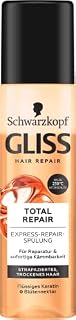 Odżywka Gliss Kur express Total Repair (200 ml) do natychmiastowego czesania i ochrony przed łamaniem włosów, odżywka dla miękkości i połysku