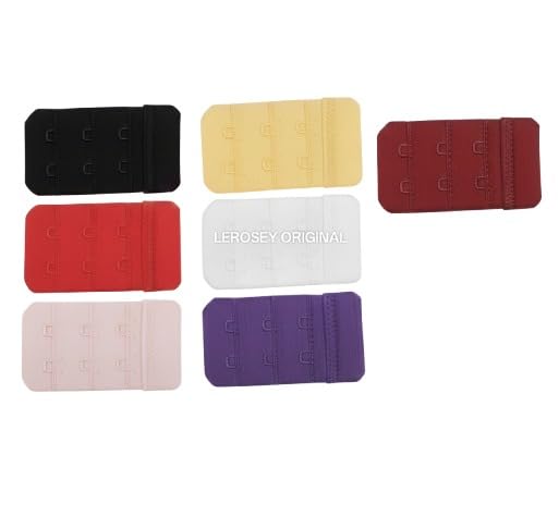Women's Bra Hook and Eye Extender (White, Black, Skin, Red, Begani, Pink, Maroon,pack of 7)