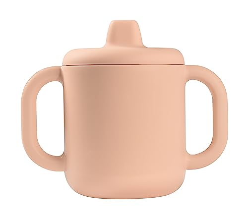 Image of Beaba Silicone Training Cup, Baby Sippy Cup, Silicone Sippy Cup for Baby, Silicone Toddler Sippy Cup, Silicone Baby Cup Toddler Cups with Leakproof Lid, 5.5 oz (Rose)
