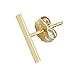 14K Solid Gold or Sterling Silver Bar Stud Earrings, Handmade Bar Studs Size 14MM Line Bar Earrings, Celebrity Gold Line Bar Studs, Gift for Women, Graduation Gift, Christmas gift, Valentines day gift