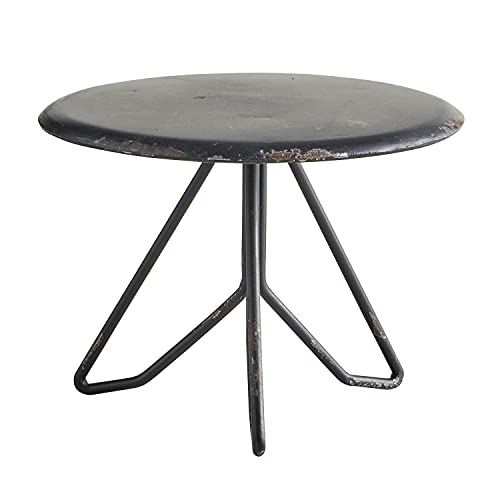 47th & Main Damen Dekorative Metallerhöhung Ständer, Used-Look/Schwarz, 7.5" Diameter Cover