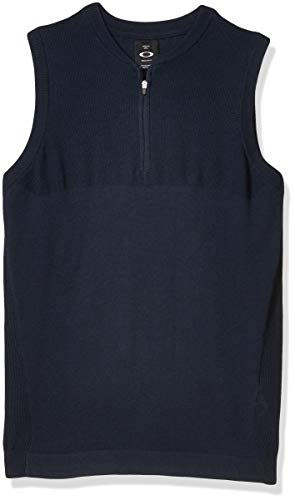 Oakley Men's Light Knit Half Zip Vest, Foggy Blue, XL