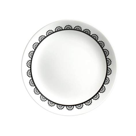 Corelle Black and White 3 Bread and Butter Plate 6.75 in 4 Pack