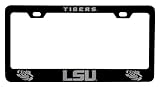 LSU Tigers Engraved Metal License Plate Frame Black Officially Licensed Collegiate Product