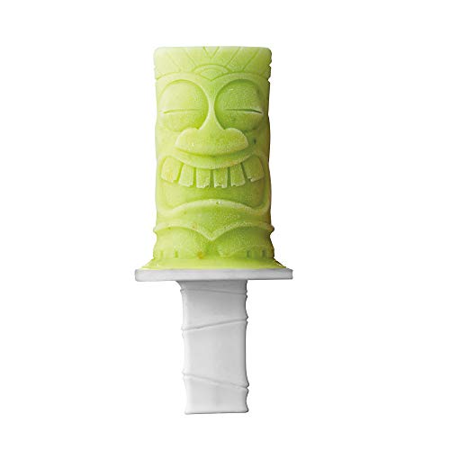 Image of Tovolo Tiki Pop Molds Fun Tropical Popsicle Mold Set of 4 with Reusable Sticks, Silicone Frozen Ice Pop Makers for Homemade Popsicles, Dishwasher Safe Beach Frozen Treat Popsicle Maker