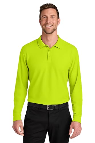 Port Authority Unisex Wearever Signature Pique Long Sleeve Polo