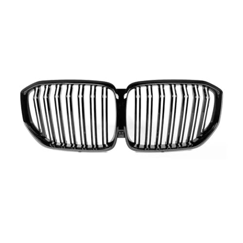 Grille avant calandre de pare-choc au design double ligne haut de gamme en ABS noir