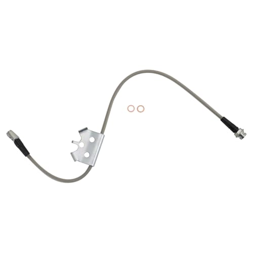 Image of TRQ Front Performance Brake Hose Set Compatible with 1996-1999 Chevrolet K1500 Suburban 1996-2000 K2500 K2500 Suburban K3500 Tahoe GMC