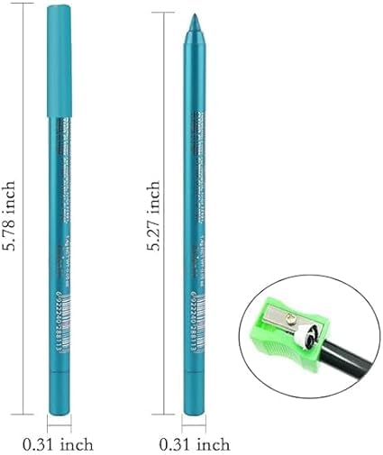 3 Pcs Colorato Gel Glitter Eyeliner,Eyeliner impermeabile Labbra Liner Ombra occhi Matite sopracciglia Penna Eye Makeup (02#+16#+23#)