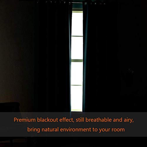 Image of H.VERSAILTEX Blackout Patio Curtains 100 x 90 Inches for Sliding Door Extral Wide Blackout Curtain Panels Thermal Insulated Room Divider - Grommet Top, 7.5' Tall by 8.3' Wide - Fog