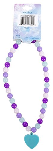 Frozen Beaded Rainbow Necklace w/Plastic Charm2