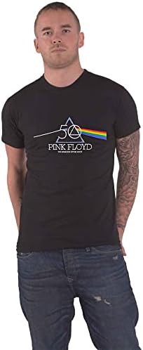 Pink Floyd T-Shirt Ufficiale Dark Side Of The Moon Prism 50 Years - Unisex - Taglia L - Nero