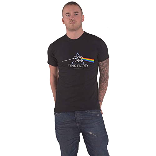 T-shirt Pink Floyd Dark Side of The Moon prisme 50 ans coton noir Rock Off
