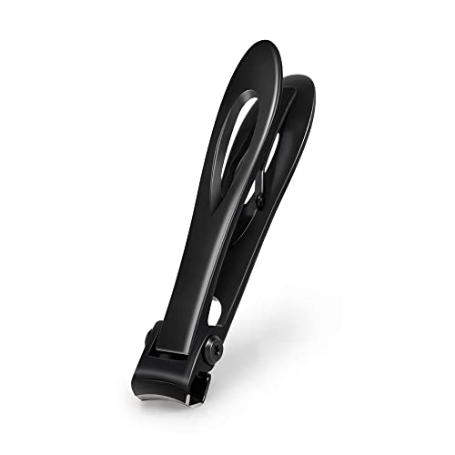 NEYENS Professionella nagelklippare rostfritt stål bred käke öppning manikyr fingernagelskärare tjock hård inåtväxande tånagel saxverktyg (färg: svart stor)