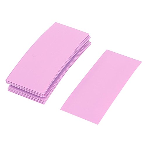 Gaine thermorétractable 72mm isolante en PVC rose rouge pour accu 18650