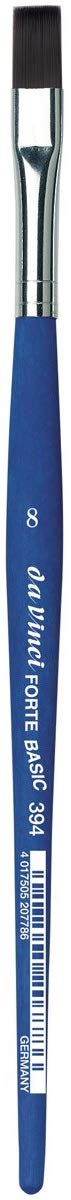 da Vinci Série 394 Brosse Plate, Fibre synthétique, Bleu Mat, Set 5 pcs,NO. 2, 4, 6, 8,10