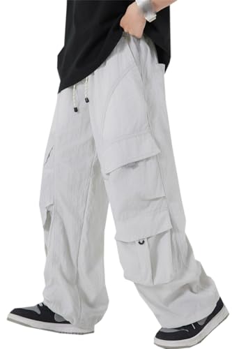 SANGTREE Boys' Baggy Cargo Pants Outdoor Quick Dry Lightweight