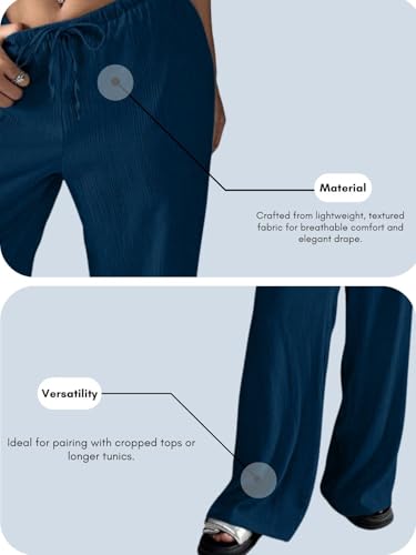 Image of GRECIILOOKS High Waist Trousers for Women - Flared Korean Style Formal Pants | Elegant Workwear for Office, College & Events (Available in Plus Size)