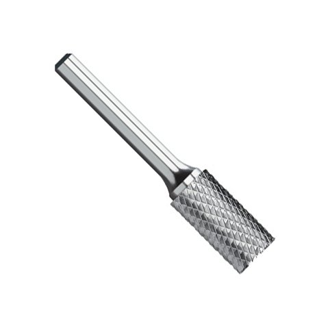 Kodiak Cutting Tools KCT129303 USA Made SB-9 Cylindrical End Cutting Carbide Bur, Double Cut, 1" Diameter, 1/4" Shank