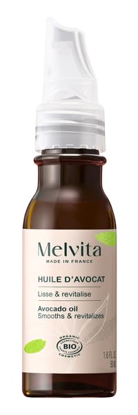 Melvita - Huile d'Avocat Naturelle - Huiles De Beauté - Nourrit et Répare Visage, Corps, Cheveux - Riche en Vitamines - pour Peaux Sèches et Sensibles -...