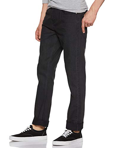 Image of Amazon Brand - Symbol Men's Relaxed Fit Jeans (ADBX-RN-586 Black1 28)
