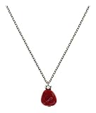 konplott kette magic fireball  Konplott: Kette + Anhänger Candycal red-white, roter Glasbrockenanhänger mit Kristallrondell, für Damen/Frauen