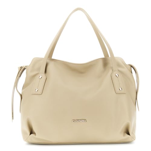 Sac cabas souple effet cuir grainé femme à rivets CAFèNOIR